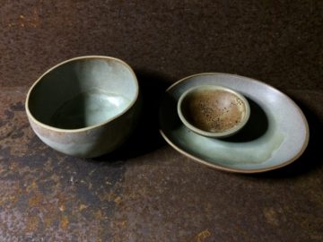 Ceramic dishes - small handmade glazed pinchpot bowls