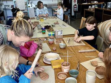 Children's pottery classes.